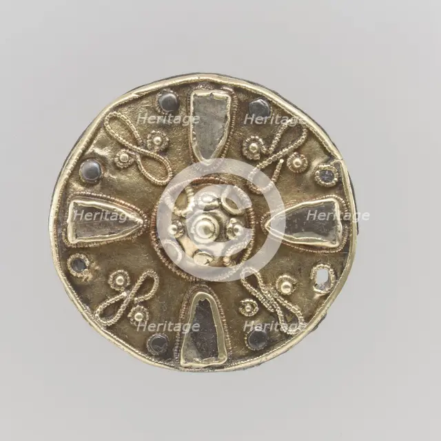 Disk Brooch, Frankish, first half of the 7th century. Creator: Unknown.