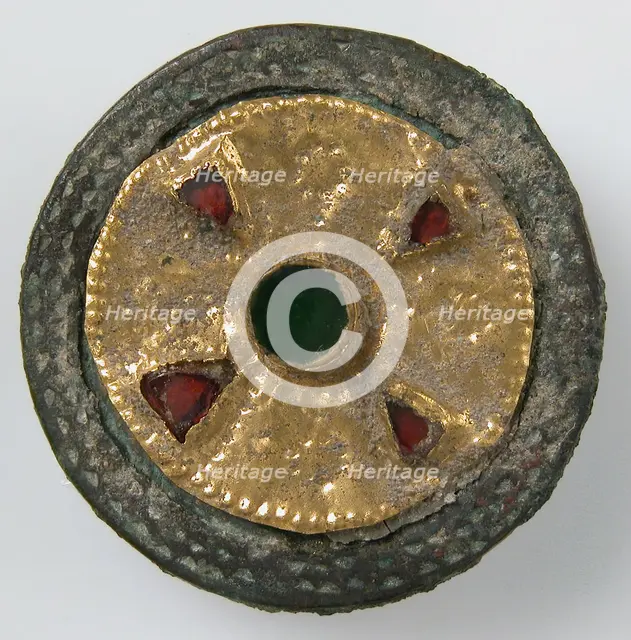 Disk Brooch, Frankish, late 6th-early 7th century. Creator: Unknown.