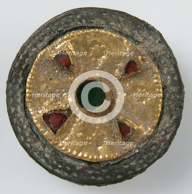 Disk Brooch, Frankish, late 6th-early 7th century. Creator: Unknown.