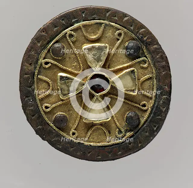Disk Brooch, Frankish, late 6th-early 7th century. Creator: Unknown.