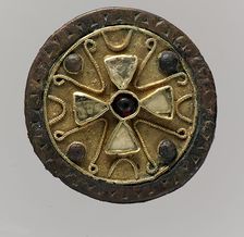 Disk Brooch, Frankish, late 6th-early 7th century. Creator: Unknown
