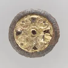 Disk Brooch, Frankish, late 6th-early 7th century. Creator: Unknown