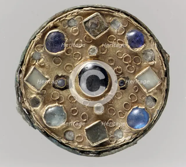 Disk Brooch, Frankish, late 6th-early 7th century. Creator: Unknown.