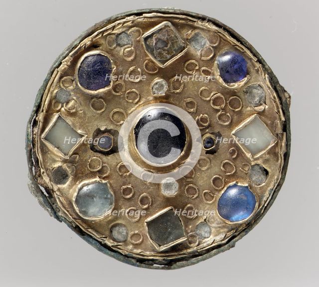 Disk Brooch, Frankish, late 6th-early 7th century. Creator: Unknown.