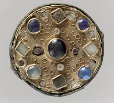 Disk Brooch, Frankish, late 6th-early 7th century. Creator: Unknown