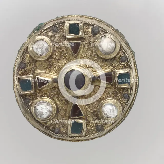 Disk Brooch, Frankish, late 7th century. Creator: Unknown.