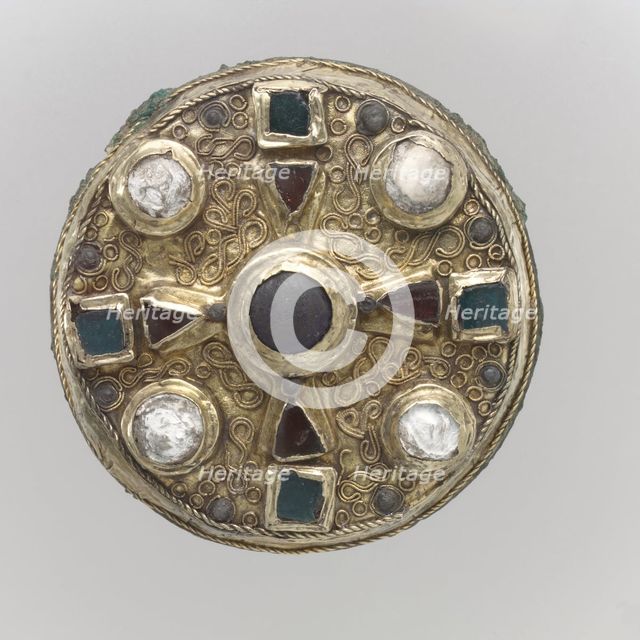 Disk Brooch, Frankish, late 7th century. Creator: Unknown.