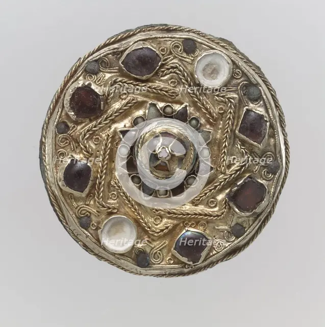 Disk Brooch, Frankish, mid-600s. Creator: Unknown.