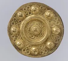Disk Brooch, Langobardic, ca. 600. Creator: Unknown