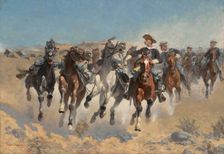 Dismounted: The Fourth Troopers Moving The Led Horses, 1890. Creator: Frederic Remington