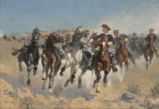 Dismounted: The Fourth Troopers Moving The Led Horses, 1890. Creator: Frederic Remington