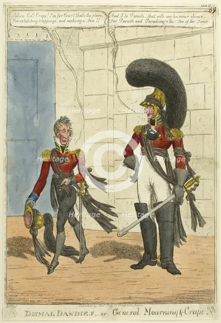 Dismal Dandies, or General Mourning & Crape, c. 1819. Creator: Charles Williams.