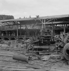 Dismantling the Mumby Lumber Mill after thirty five years op..., Malone, western Washington, 1939. Creator: Dorothea Lange