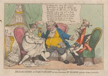 Dissolution of Partnership, or the Industrious Mrs. Clarke Winding Up Her Acc..., February 15, 1809. Creator: Thomas Rowlandson