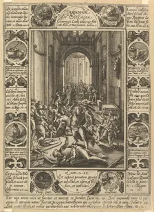 Dissension in the Church (Dissidium in Ecclesia), ca. 1578. Creator: Hendrik Goltzius