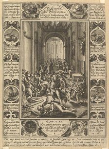 Dissension in the Church (Dissidium in Ecclesia), ca. 1578. Creator: Hendrik Goltzius