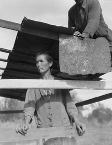 Dispossessed Arkansas farmers, Bakersfield, California, 1935. Creator: Dorothea Lange