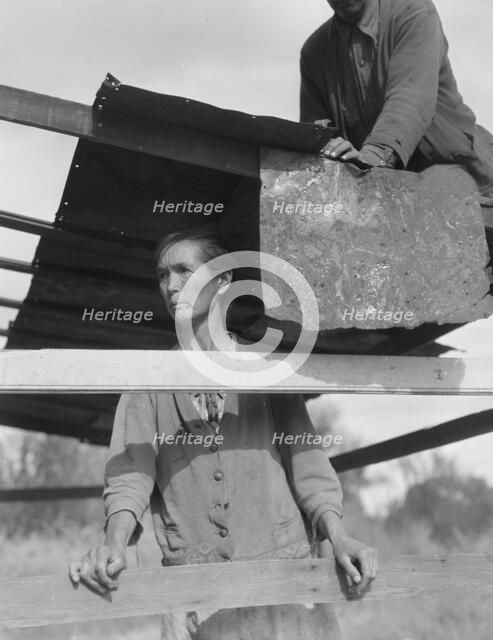 Dispossessed Arkansas farmers, Bakersfield, California, 1935. Creator: Dorothea Lange.