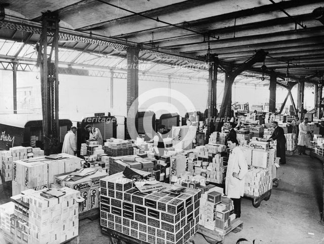 Dispatch depot at Cadbury's factory, Bournville, West Midlands, 1928. Artist: Unknown.