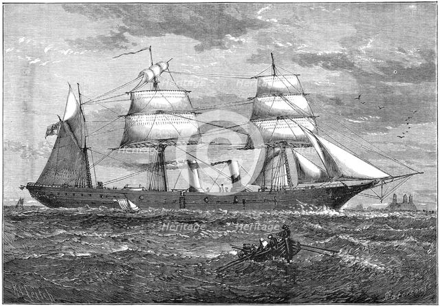 Dispatch vessel HMS 'Iris', c1880. Creator: Unknown.