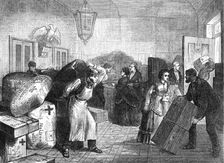 Dispatching packages from the Prussian Embassy for the German sick and wounded, 1871. Creator: Unknown