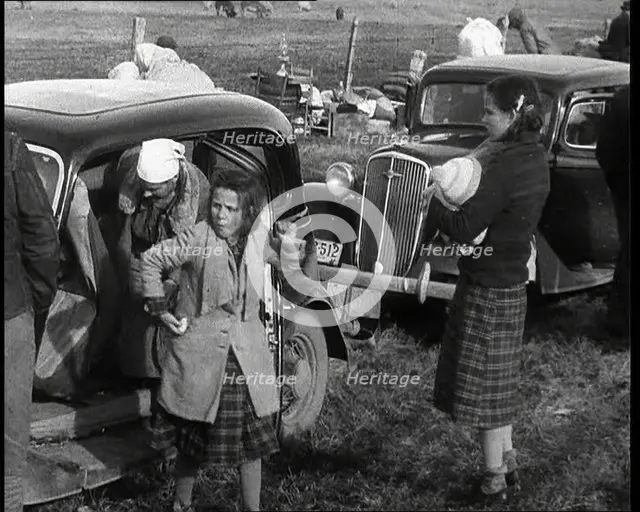 Displaced Farmers Known As 'Okies' Packing up and Leaving the Area, 1932. Creator: British Pathe Ltd.