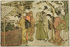 Display of Chrysanthemums, from the illustrated book "Picture Book: Flowers of..., New Year, 1801. Creator: Kitagawa Utamaro