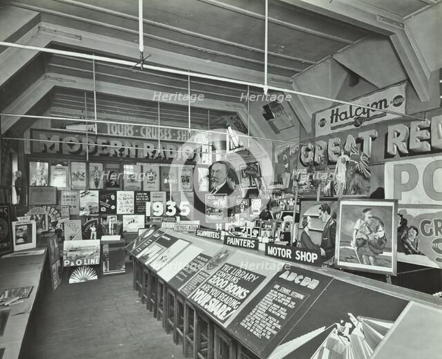 Display of posters at a training centre, Deptford, London, 1935. Artist: Unknown.