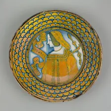 Display Plate with Female Bust, Deruta, 1500/1530. Creator: Unknown