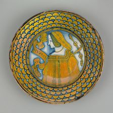 Display Plate with Female Bust, Deruta, 1500/1530. Creator: Unknown