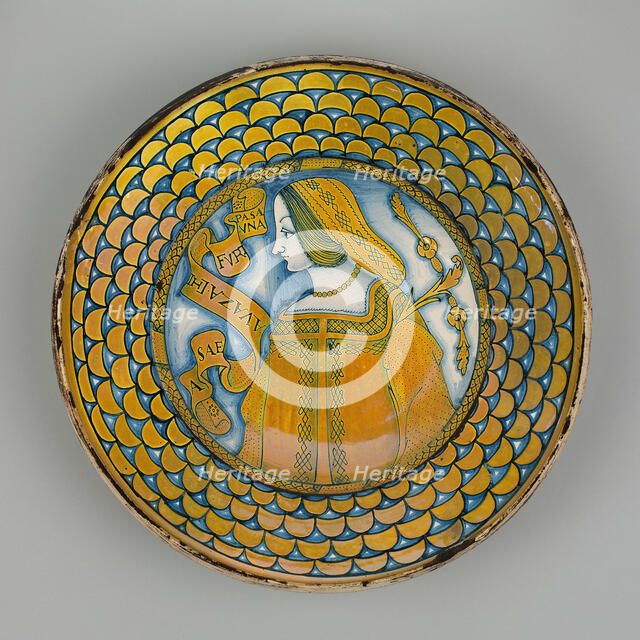 Display Plate with Female Bust, Deruta, 1500/1530. Creator: Unknown.