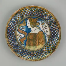 Display Plate with the Bust of a Woman, Italy, 1500/30. Creator: Unknown