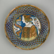 Display Plate with the Bust of a Woman, Italy, 1500/30. Creator: Unknown
