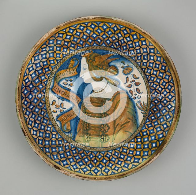 Display Plate with the Bust of a Woman, Italy, 1500/30. Creator: Unknown.