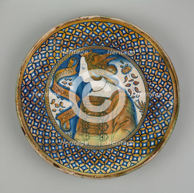 Display Plate with the Bust of a Woman, Italy, 1500/30. Creator: Unknown.