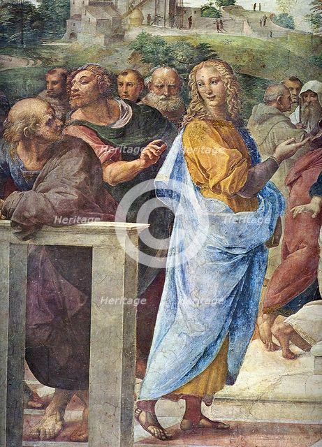 Disputa. Detail: Architect Bramante and Francesco Maria Della Rovere (right), 1509. Artist: Raphael (1483-1520)