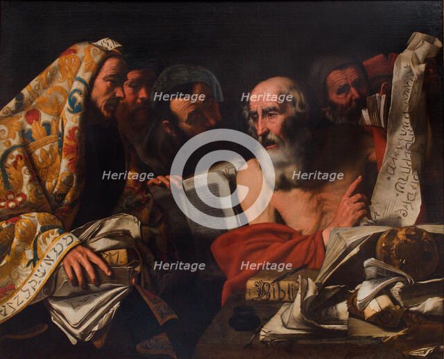 Disputation of Saint Jerome with the Doctors, 1625-1630. Creator: Vitale, Filippo (1585-1650).