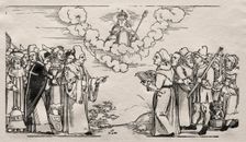 Dispute between Luther and a Catholic Theologian. Creator: Hans Sebald Beham (German, 1500-1550)