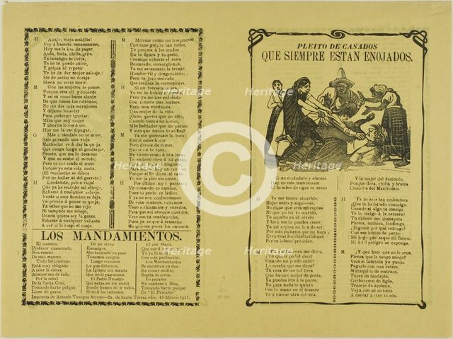 Dispute of Spouses who are Always Angry, 1913. Creator: José Guadalupe Posada.