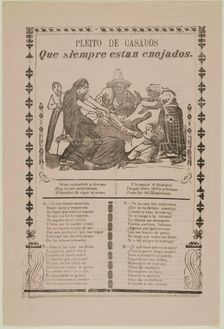 Dispute of Spouses who are Always Angry, c. 1912. Creator: José Guadalupe Posada
