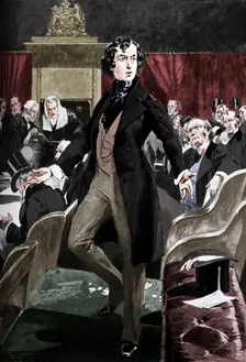 Disraeli's first speech in the House of Commons, 19th century (c1905). Creator: Unknown