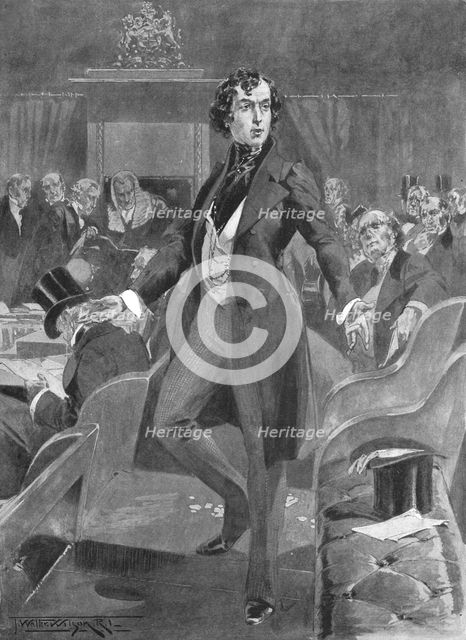 'Disraeli's First Speech in the House of Commons', London, 7 December 1837,(1901). Creator: Unknown.
