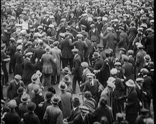 Disruptions and Fighting Breaking Out in the Crowd During a Speech by the Irish Chairman..., 1922. Creator: British Pathe Ltd