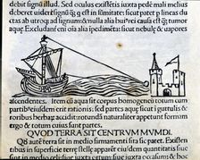 Distance measurement, engraving from Astronomicon published in Venice in 1485