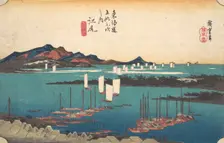 Distant View of Miho Beach from Ejiri, ca. 1834., ca. 1834. Creator: Ando Hiroshige