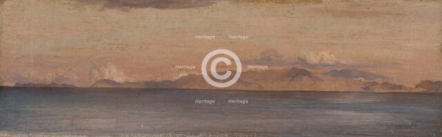 'Distant view of mountains in the Aegean sea', 1867. Artist: Frederic Leighton.