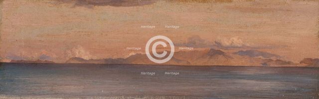 'Distant view of mountains in the Aegean sea', 1867. Creator: Frederic Leighton.
