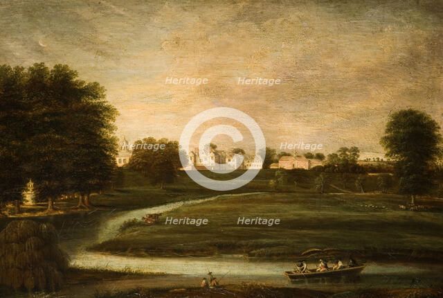 Distant View Of Birdingbury Hall, Warwickshire, 1800. Creator: Unknown.