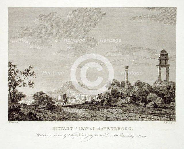 Distant View of Savendroog, 1794. Creator: Robert Home.