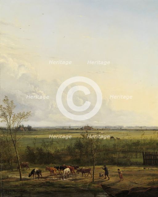 Distant View of the Meadows at ’s-Graveland, 1817. Creator: Pieter Gerardus van Os.